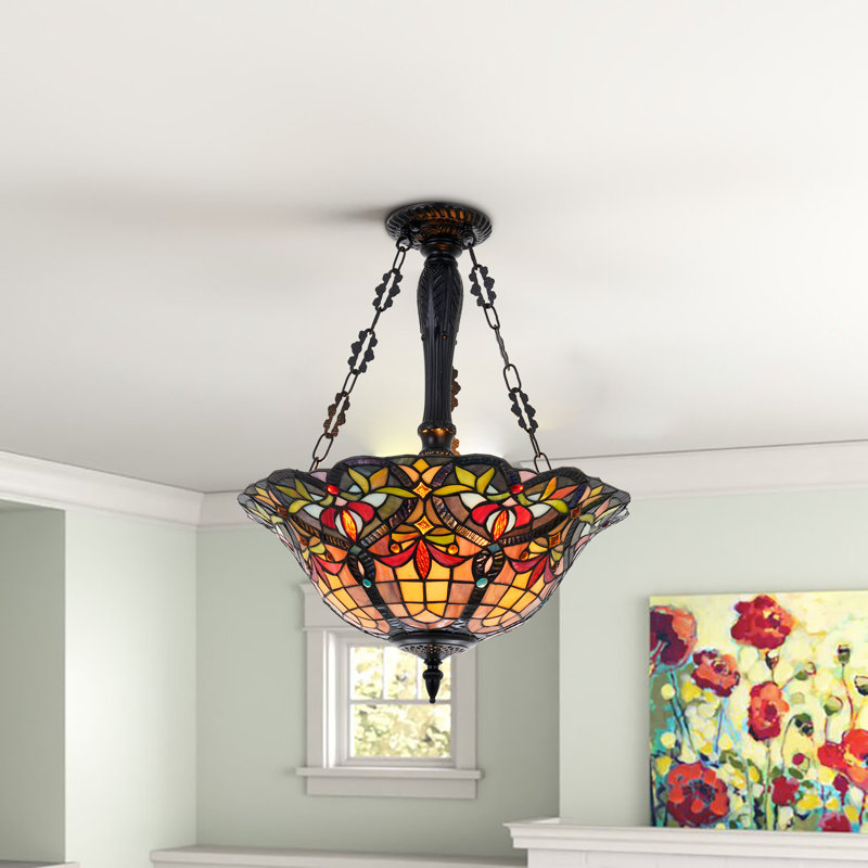 3 - Light Dimmable Geometric Chandelier