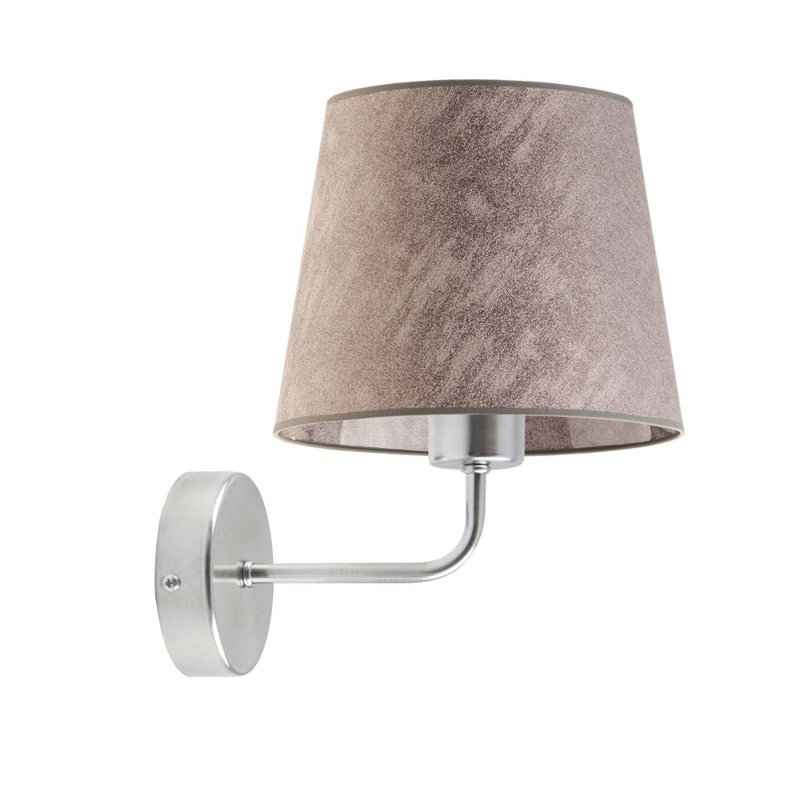 Aton Armed Sconce, Brushed Steel