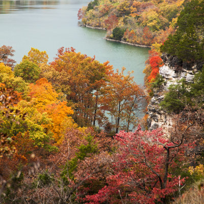 Autumn River by Alejandro - Wrapped Canvas Print