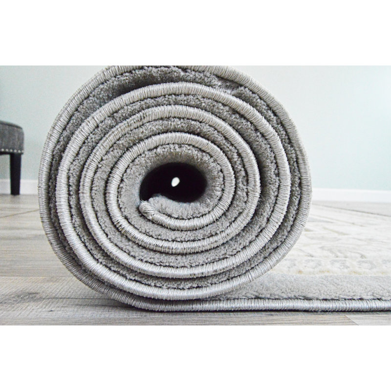 Tapis oriental gris Ramsel, Rectangle 6 pi 6 po x 9 pi 2 po