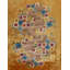 Room Size Knotted Antique Yellow Wool 1930s Chinese - Art Deco Rectangle Rug
