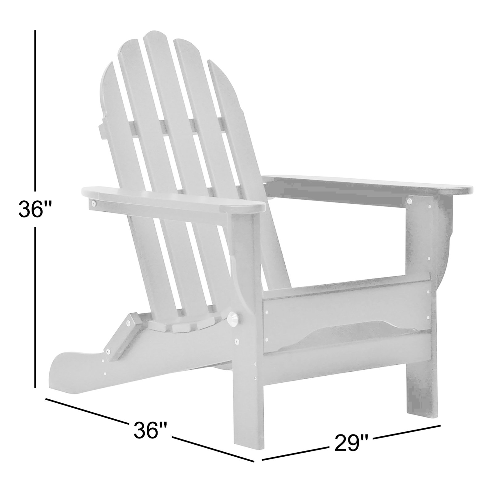 Leighton Foldable Adirondack Chair, Teak
