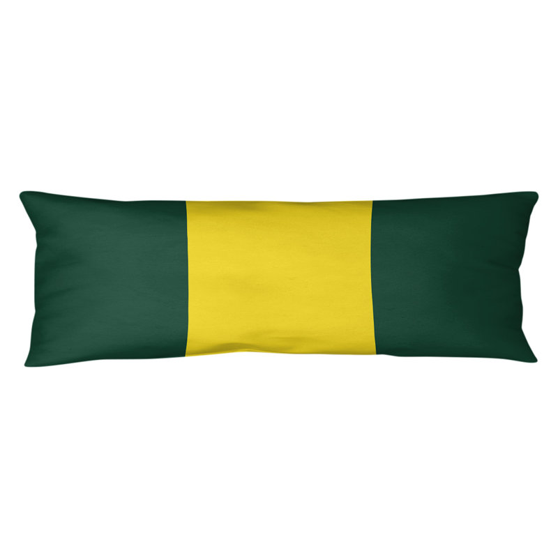 Oreiller de corps en polyester / polyester Arizona Football Stripes, Kentucky , Vert / Jaune moyen