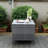 Outdoor Wicker Side Table Patio Coffee Table with Storage End Square Table-497609186