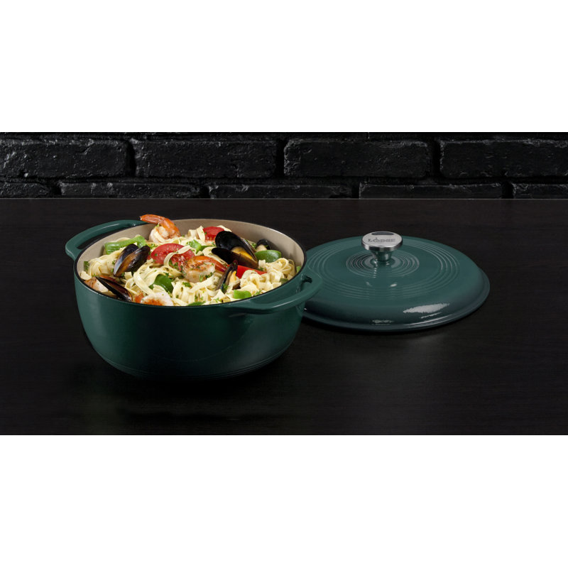 Lagoon Blue 6 Qt Enameled Cast Iron Dutch Oven