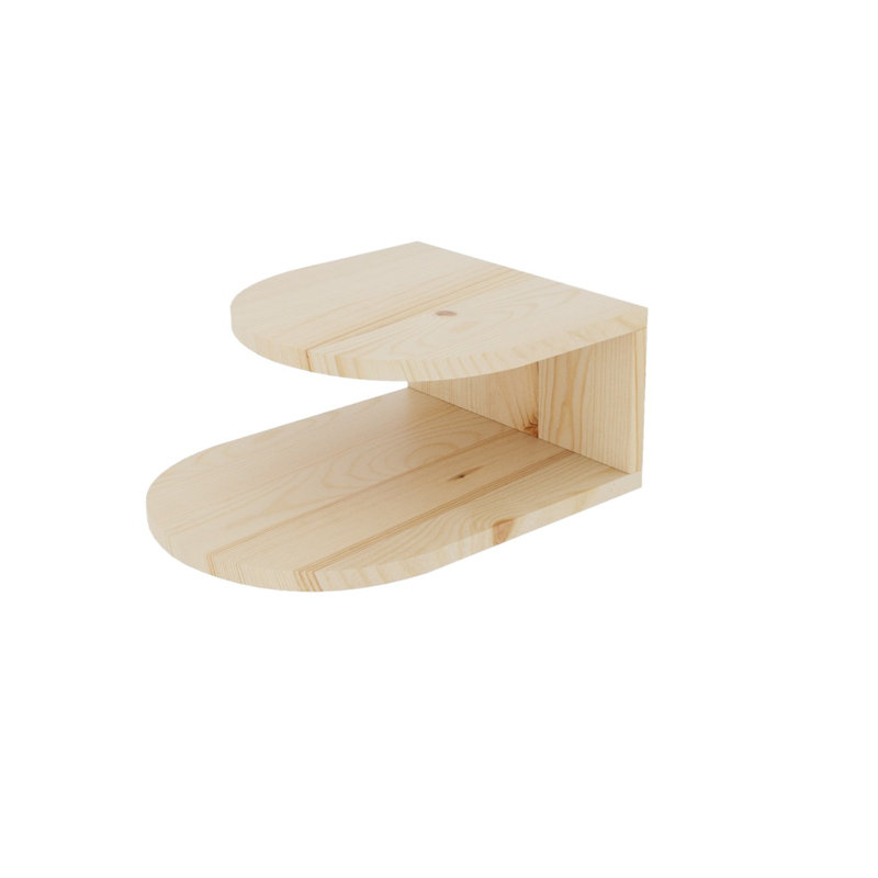 Tablette murale d'appoint en bois naturel