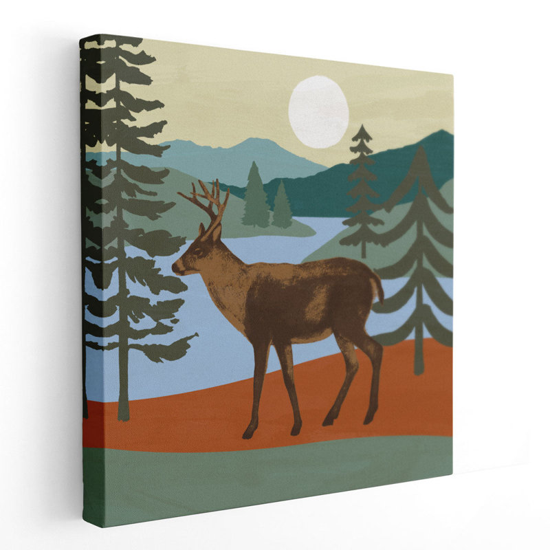 «Trailside Animals IV», reproduction d'art sur toile, H 12 po x l 12 po