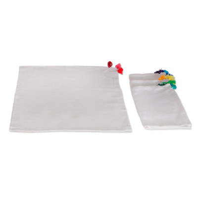 Heeral Cotton Blend No Pattern Square Napkin