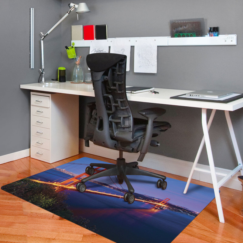 Tapis de chaise de bureau 9 à 5 35 po x 47 po Golden Gate Bridge