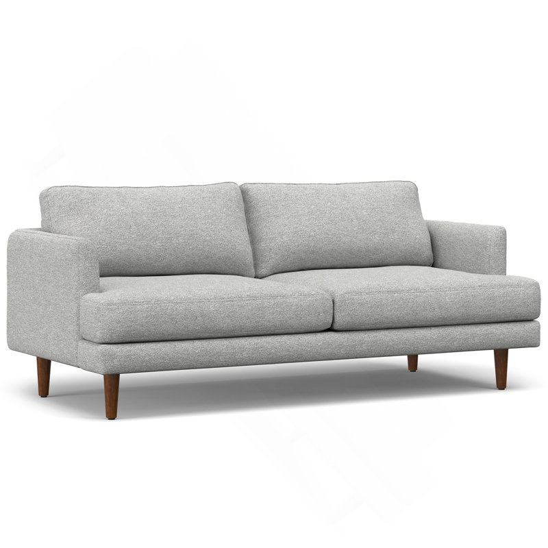 Canapé Livingston de 76 pouces en mélange tissé, Argent argent