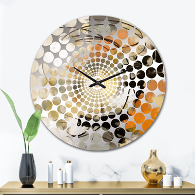 Ruhaan - Horloge murale abstraite de style Mid-Century