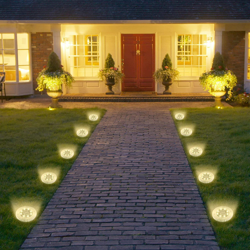Solar Powered Integrated LED Pathway Light Pack, Yellow