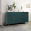 Meuble télé pour téléviseur de 65 po et plus, bois, armoire de rangement / tablettes réglables pour le salon - bleu marine