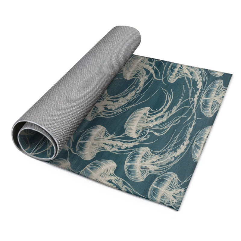 Tapis intérieur et extérieur bleu Nature, Rectangulaire 2 pi x 3 pi