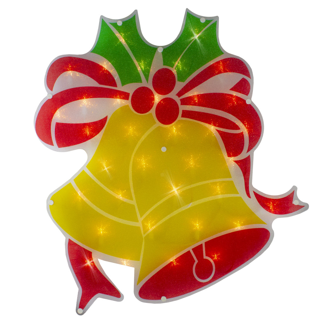 19" Lighted Christmas Bells Window Silhouette Northlight Seasonal