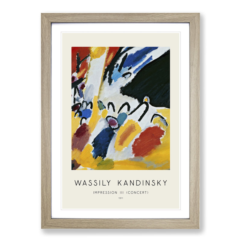 Impression III by Wassily Kandinsky - Picture Frame Painting, 65cm H x 48cm W x 2cm D, Oak Framed