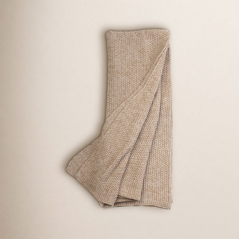Eden Knitted Throw Blanket, Khaki