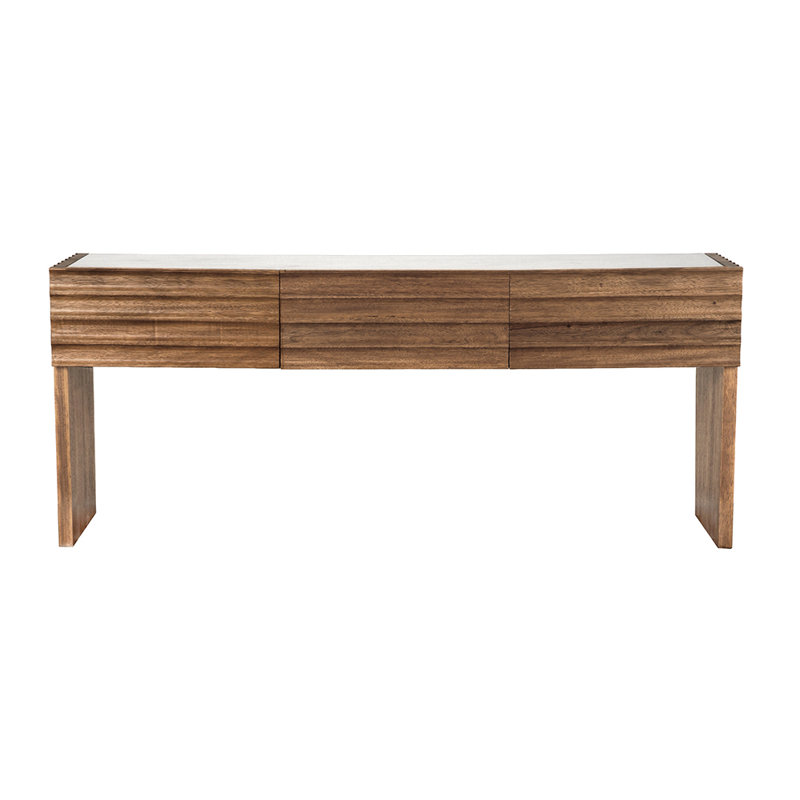 Wolf Console with White Marble Top