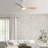56" White Timeable LED Ceiling Fan Light With Remote