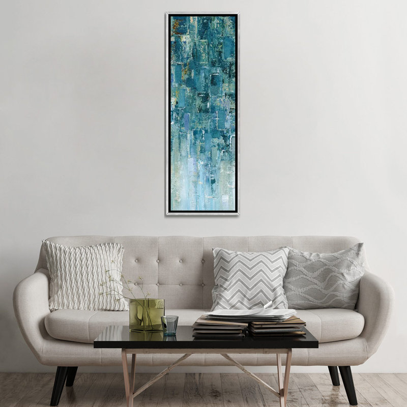 «I Love The Rain» par Nan - impression panoramique, H 60 po x l 20 po x P 1,5 po, Encadrement argenté
