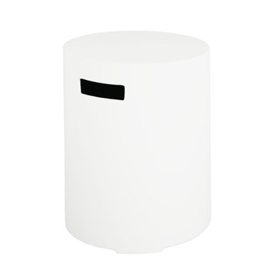 16X20 Inch White Side Table For Tank Holding, Lightweight And No Assembly, Outdoor Ambiance Used As Holder, Structure, Ready Use
