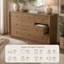 Commode 9 tiroirs, commode moderne Mid-Century avec rangement, commode de 55 po de largeur avec grain de bois, meuble télé pour commode pour chambre à coucher, salon, couloir, noyer-1451501536
