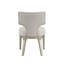 Ensemble de 2 chaises d'appoint au fini lin et champagne