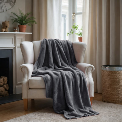 Couverture en molleton doux et moelleux - Jeté en flanelle réversible pour lit et canapé