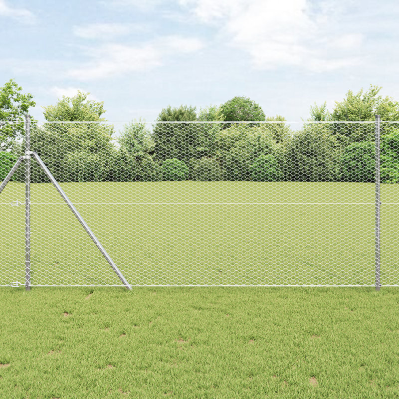 Hexagon Fence Galvanised Steel, 120cm H x 1000cm W
