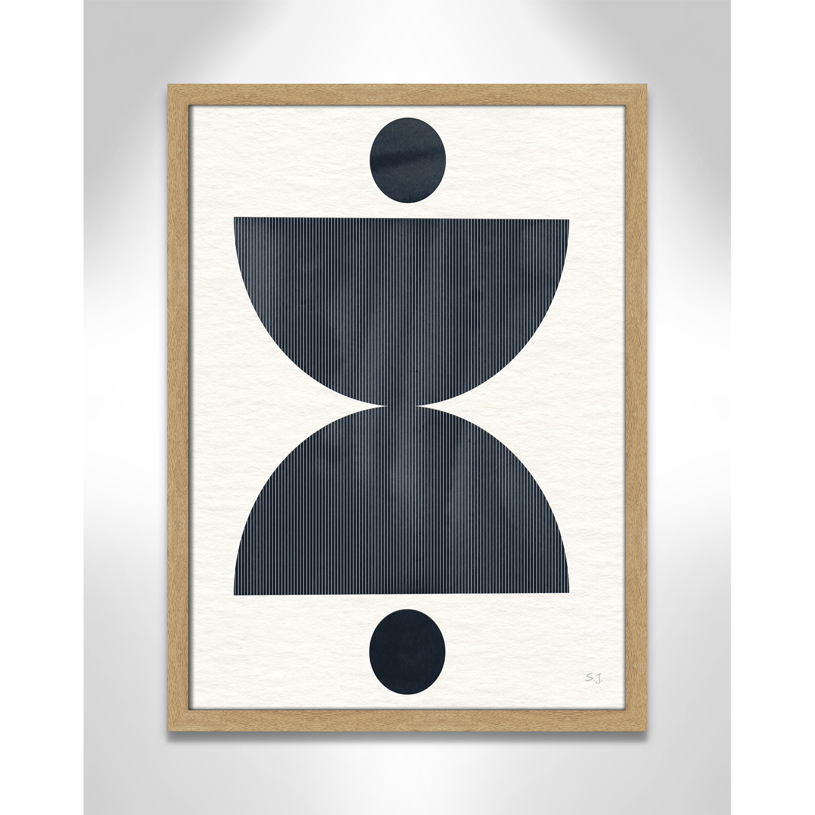 Eclipse II Print by Susan Jill, 23" H x 17" W x 0.75" D, Natural Framed
