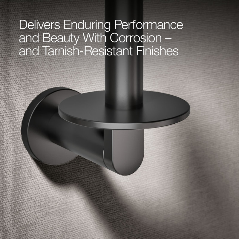 Vertical Wall Mount Toilet Paper Holder, Matte Black