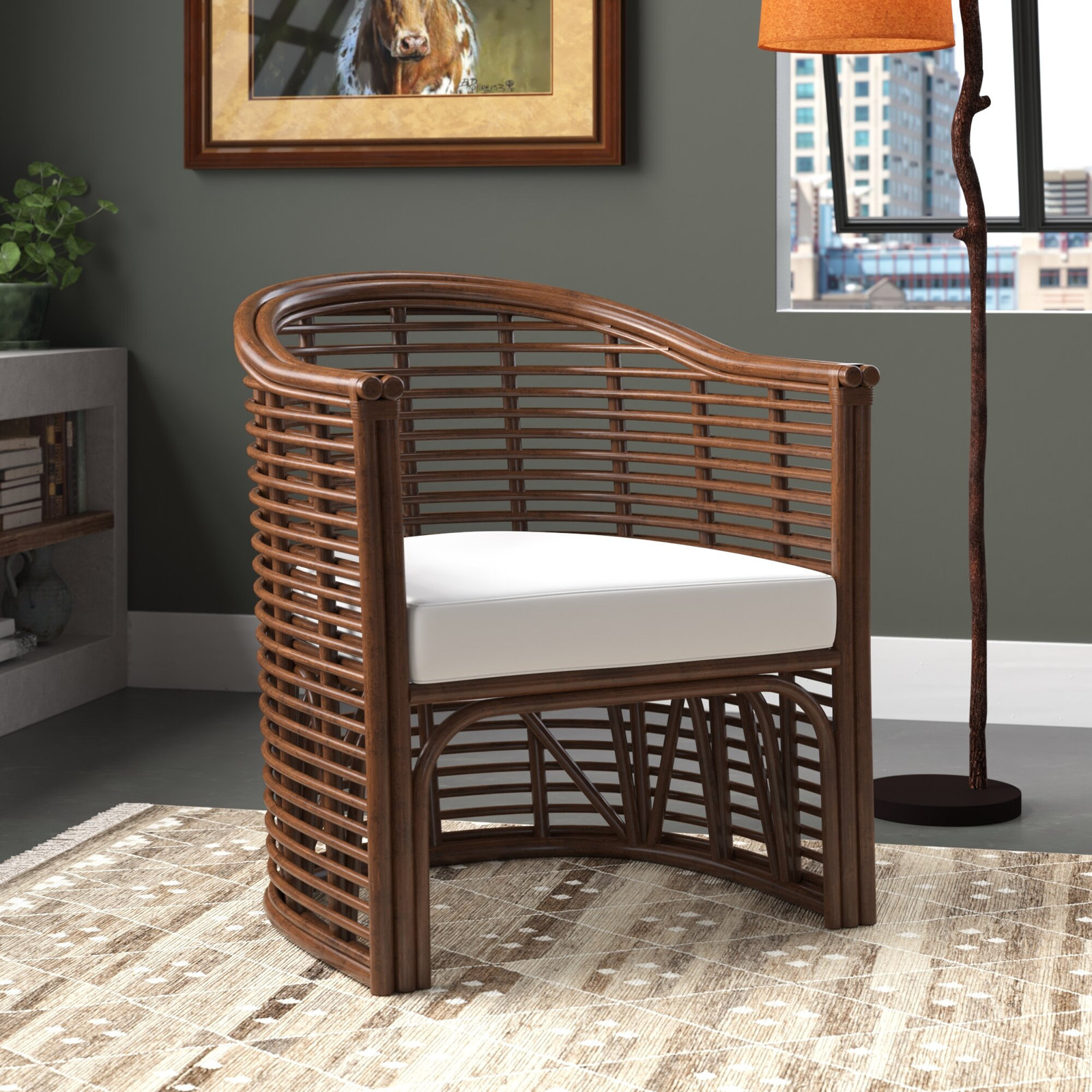 Des 29Cm Wide Fabric Barrel Chair