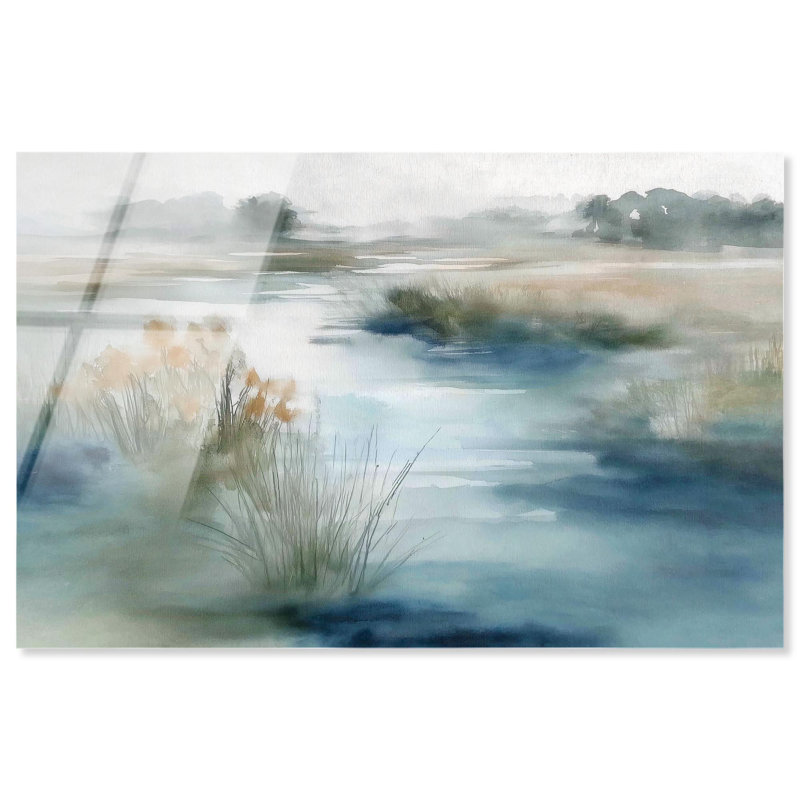 «Hazy River II», reproduction d'art sur toile par Art Remedy, H 10 po x l 15 po