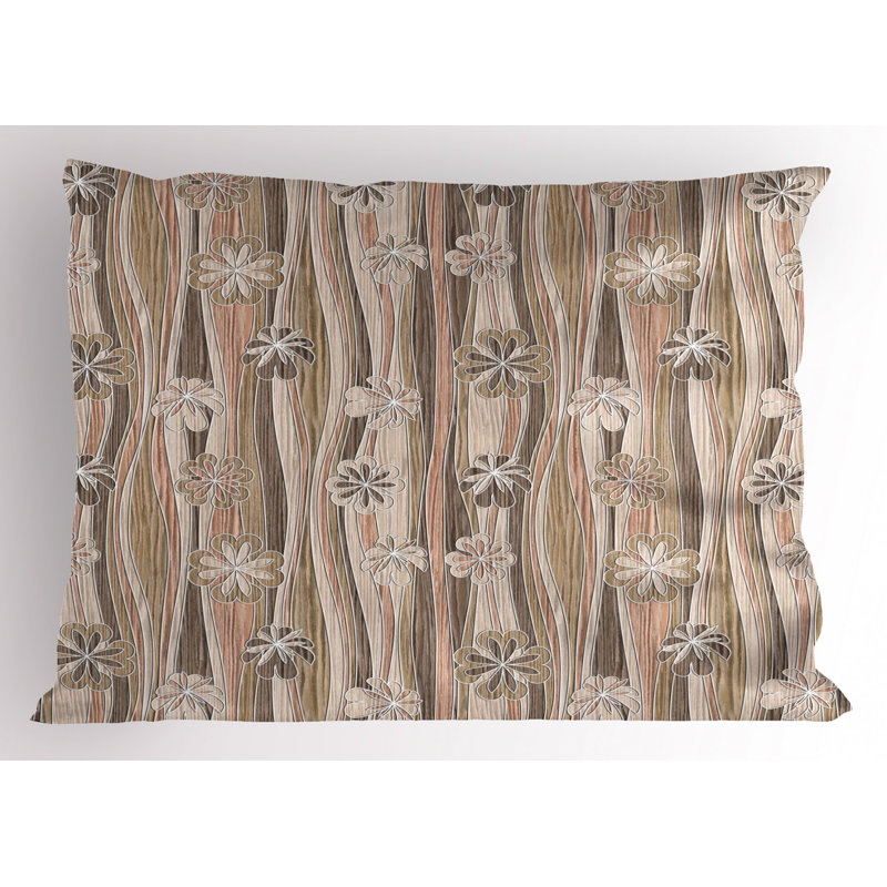 Spring Polyester Floral Sham Set, King