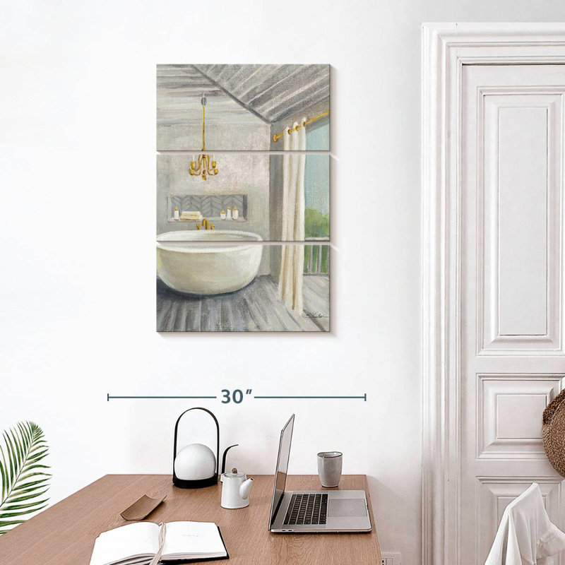 Kerrick Attic Bathroom II - Bois gris, H 32 po x l 20 po