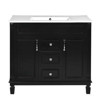 Meuble-lavabo 36 po avec lavabo supérieur et armoire à miroir