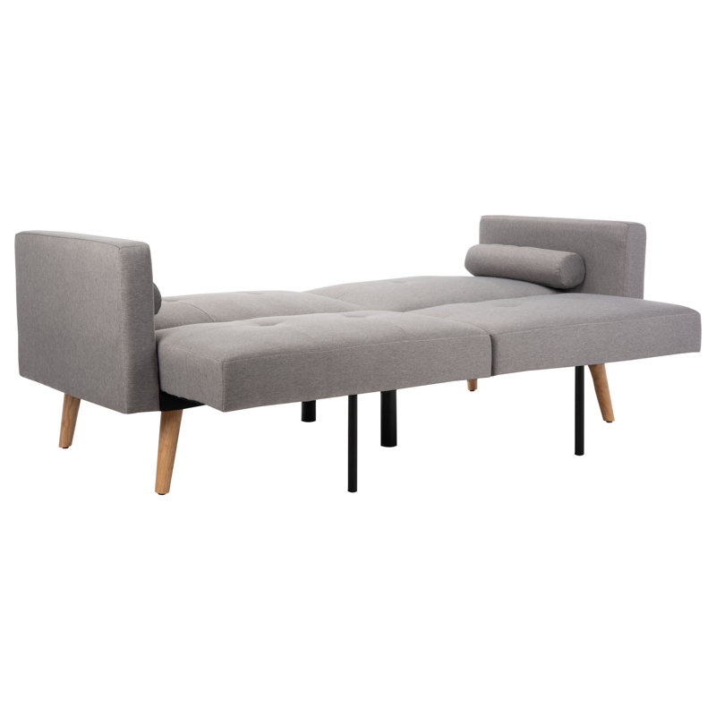 Futton Twin 74.8'' Upholstered Convertible Sofa, Gray Linen