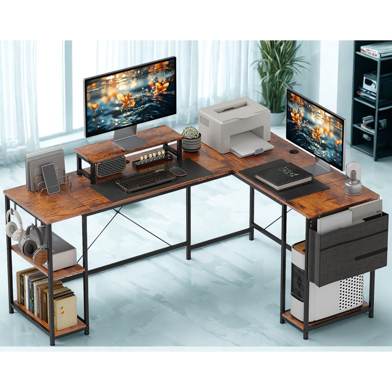 Particle Board / Chipboard Computer Desk, Brown/Black