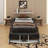 Race Car-Shaped Platform Bed With Wheels-502442467-502442465