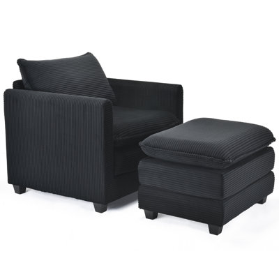 Artoria 32.9 Wide Accent Chairs with Ottoman
