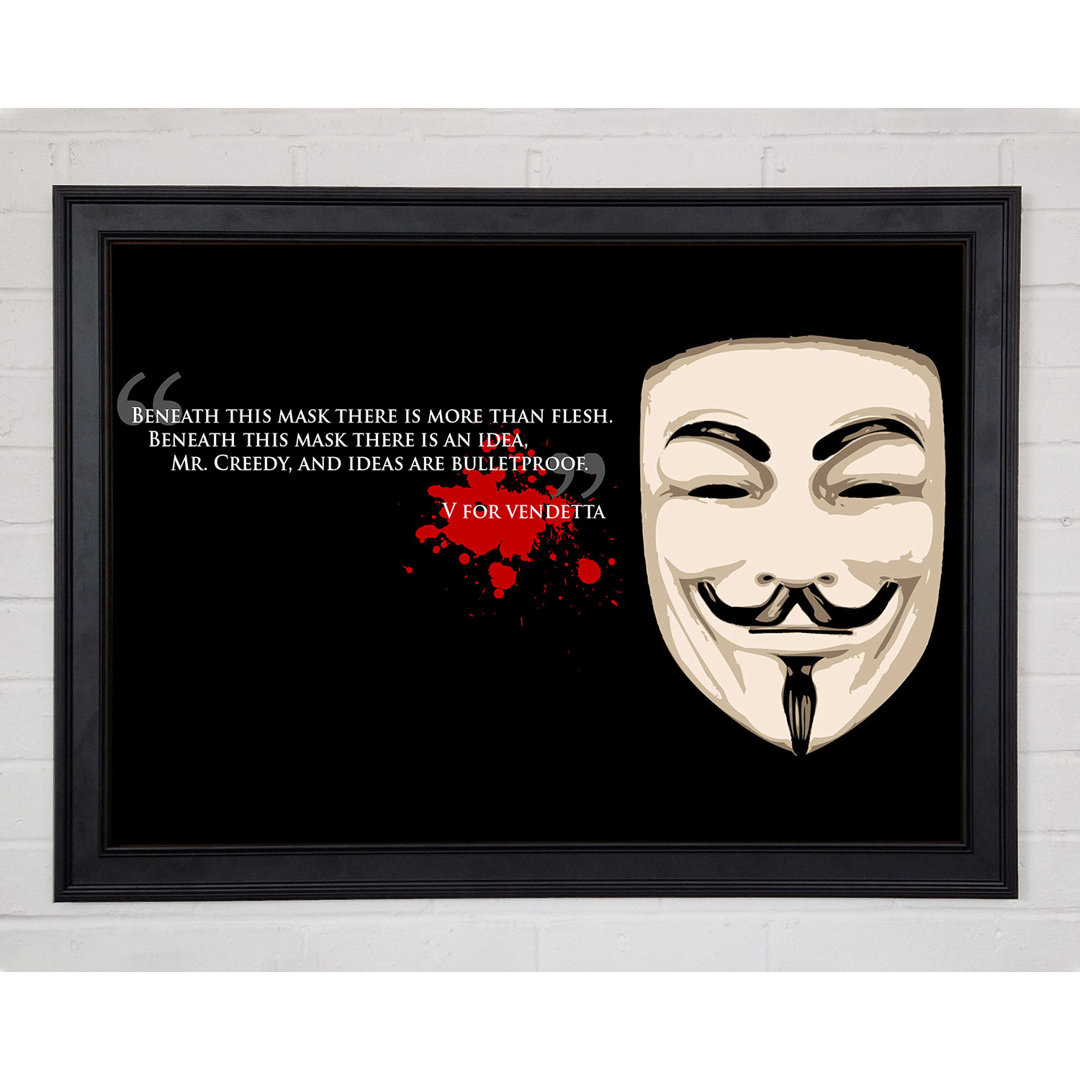 Motivierendes Zitat V For Vendetta Gerahmter Druck Wandkunst