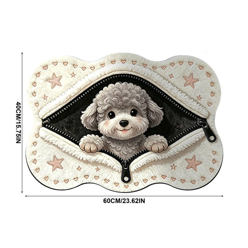 Halloween themed  item Cutel Floor Mat Soft   Shaped Bath RugNon-Absorbent Dry Decorative Door Mat Washable Funny  Floor Carpet