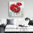 Abstract and texturized flowers - 32"x32" art on canvas