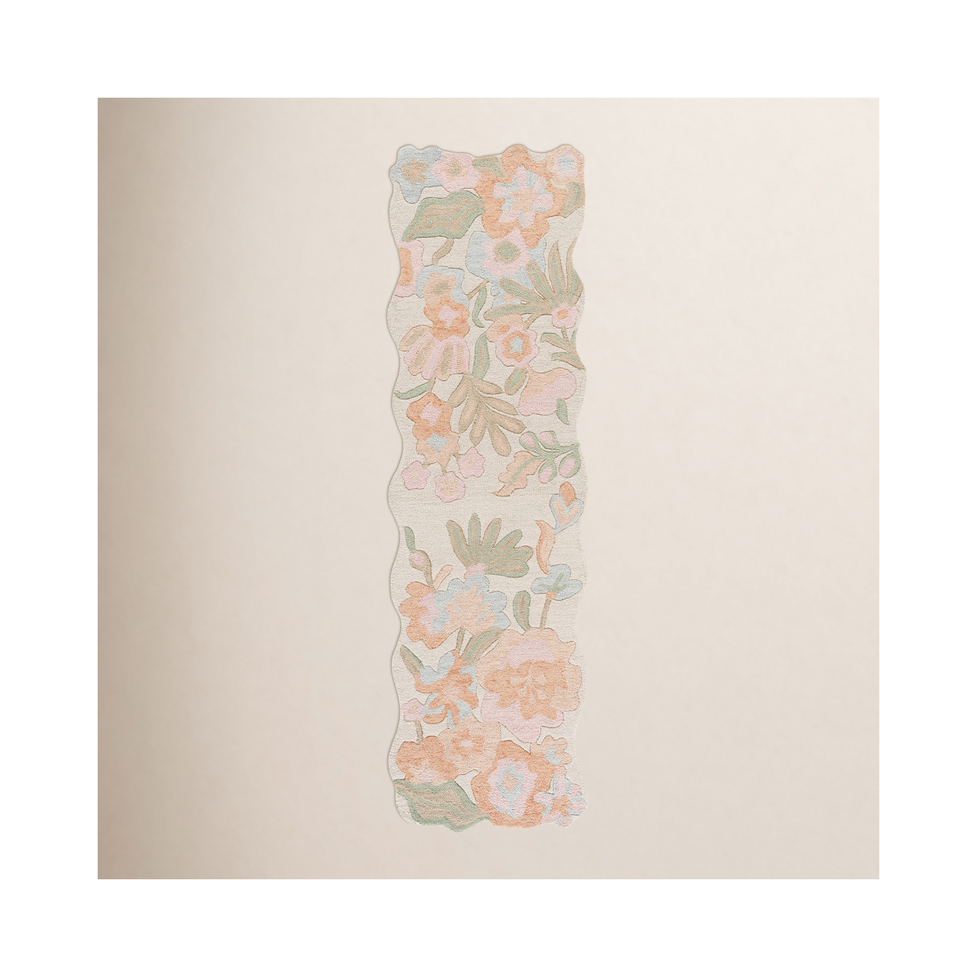 Jardin Hand Tufted Wool;Cotton Floral Indoor Rug, Runner 2'3" x 8'