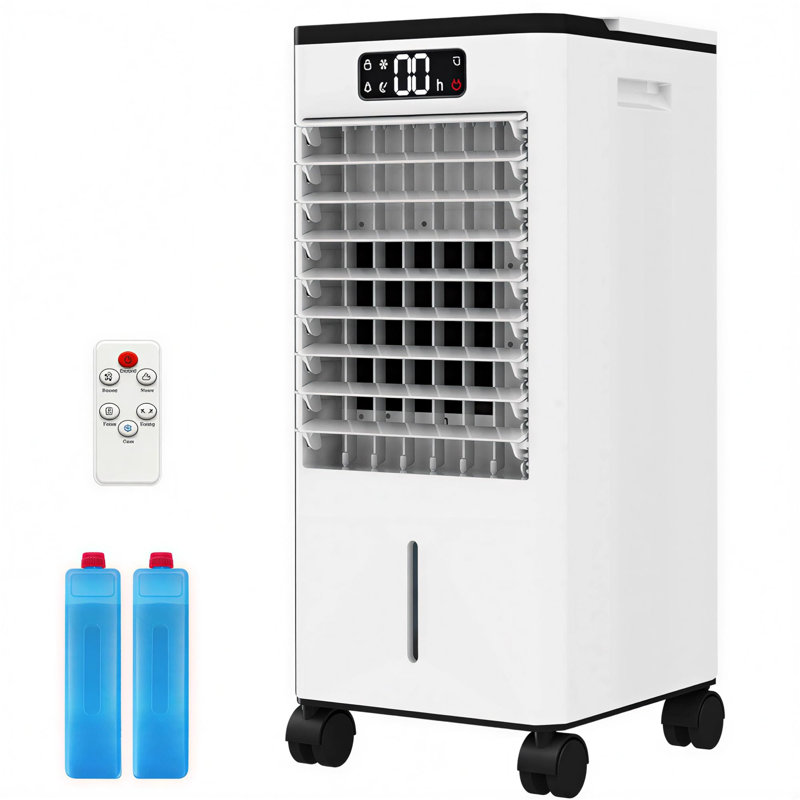 Refroidisseur d'air par évaporation 7L, refroidisseur portatif 3-en-1, 3 vitesses, minuterie 12H, télécommande, oscillation à 80 °, réservoir de 1,85 gallons
