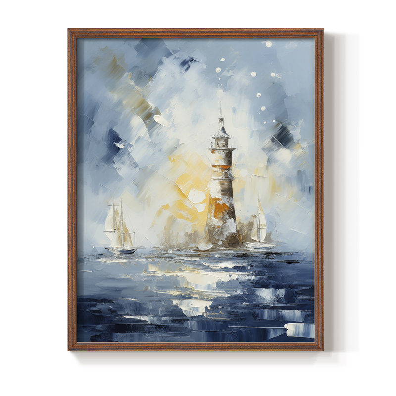 NAUTICAL Series, impression encadrée - bois massif, H 30 po x l 24 po, Noyer