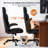 Ergonomic High Back Executive Leather Office Chair with Adjustable Headrest (Black)-1472407927