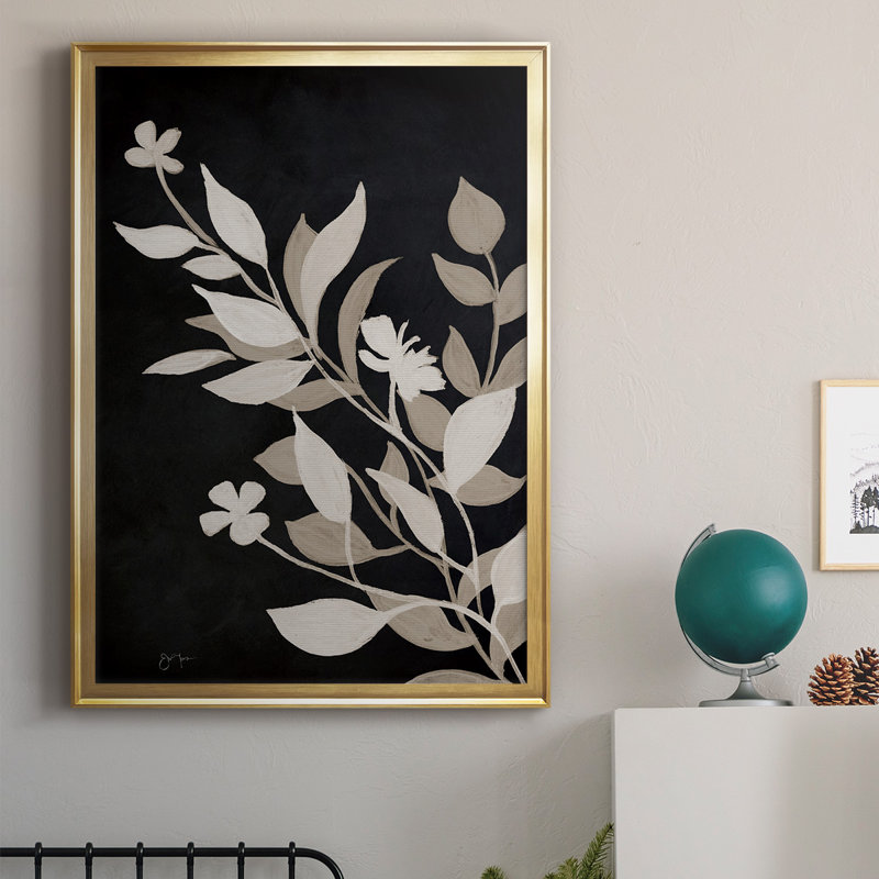 «Midnight Silhouette II», reproduction encadrée de qualité supérieure - prête à être accrochée, Or