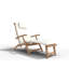 Steamer Reclining Chaise Lounge with Sunbrella Canvas Cushion-458814525