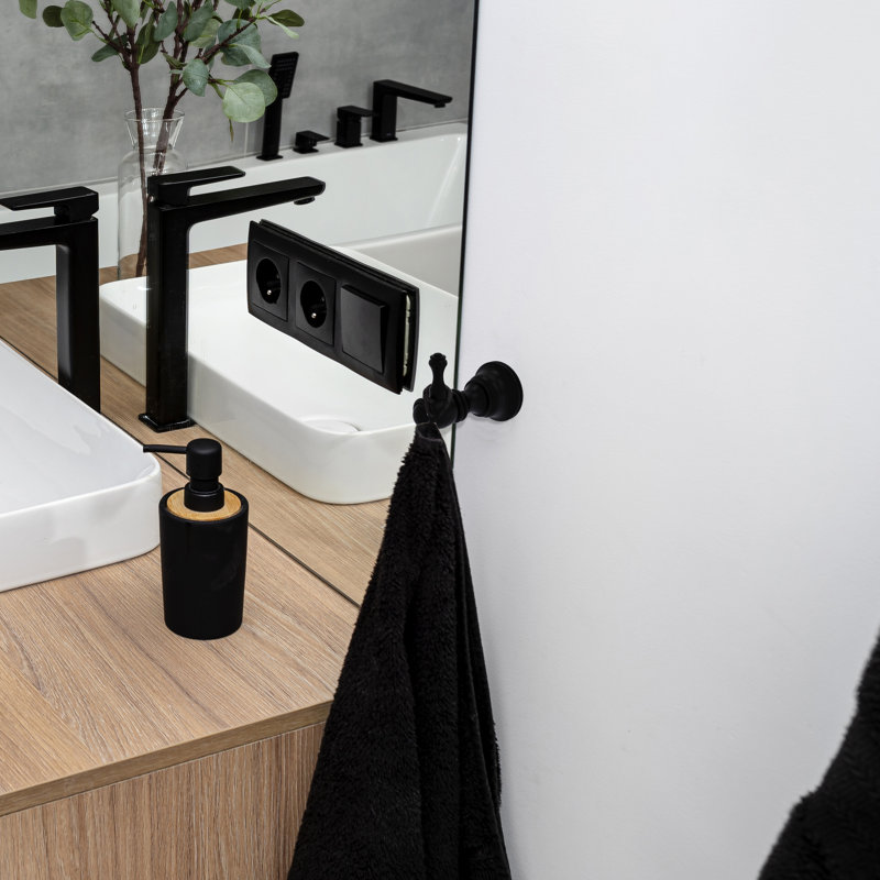 Clearview Wall Mounted Robe Hook, Matte Black